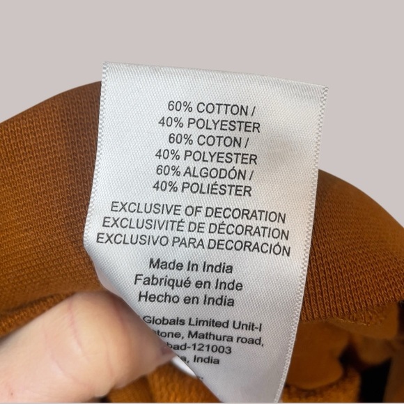 Orange Theory Quarter Zip Burnt Orange Crop Collared Sweatshirt Small - Picture 13 of 15